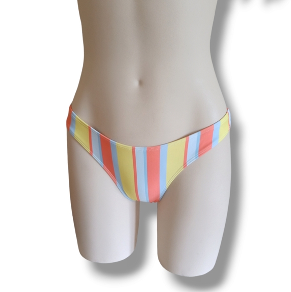 💥 Women's Multicolored Stripe High Leg Bikini Swim Bottoms - Picture 6 of 16
